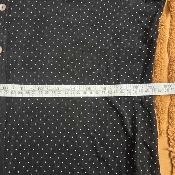 Ronni Nicole Vintage 90s Preppy Classic Polka Dot Button-Up Midi Shirt Dress 14 - Picture 11 of 12